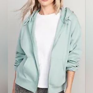 NEW Slouchy Fleece Full-Zip Hoodie for Women Size XL